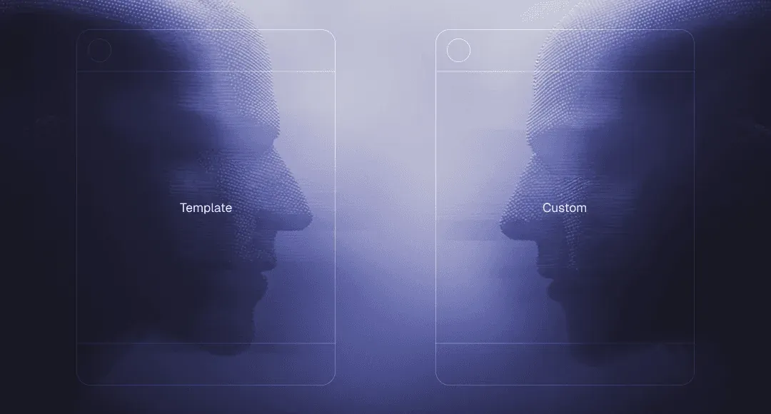 templates vs custom in advertising design