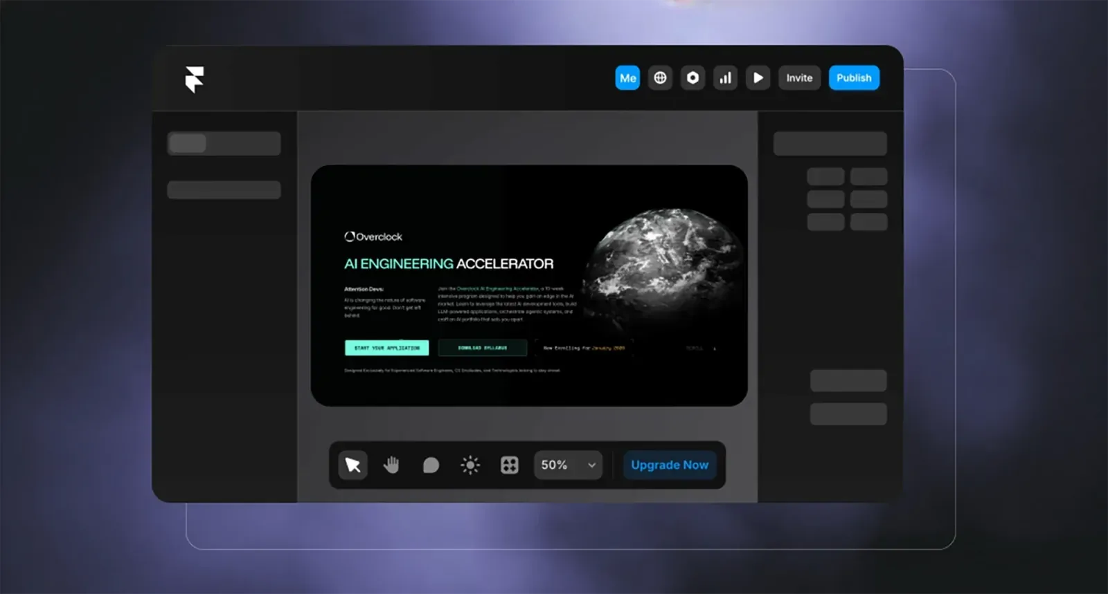 Landing page design for edtech