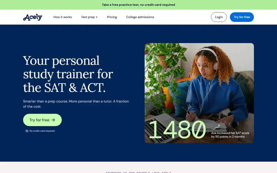 Acely homepage