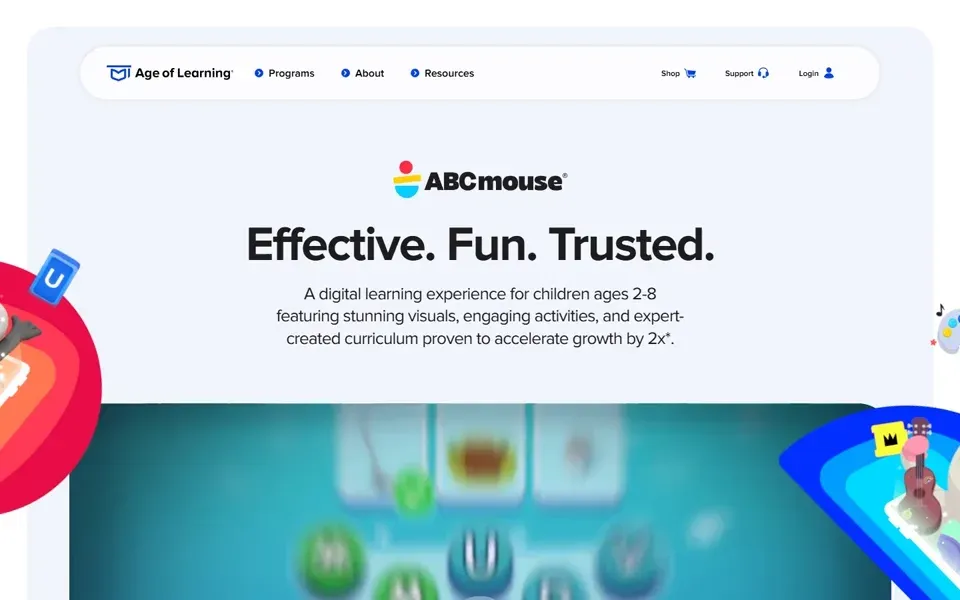 Age of Learning homepage