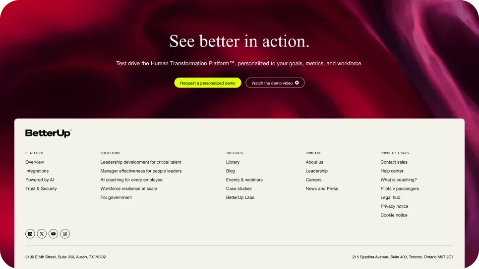 BetterUp homepage
