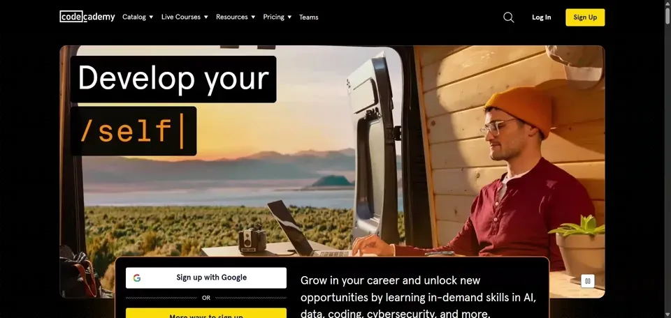 Code Academy homepage