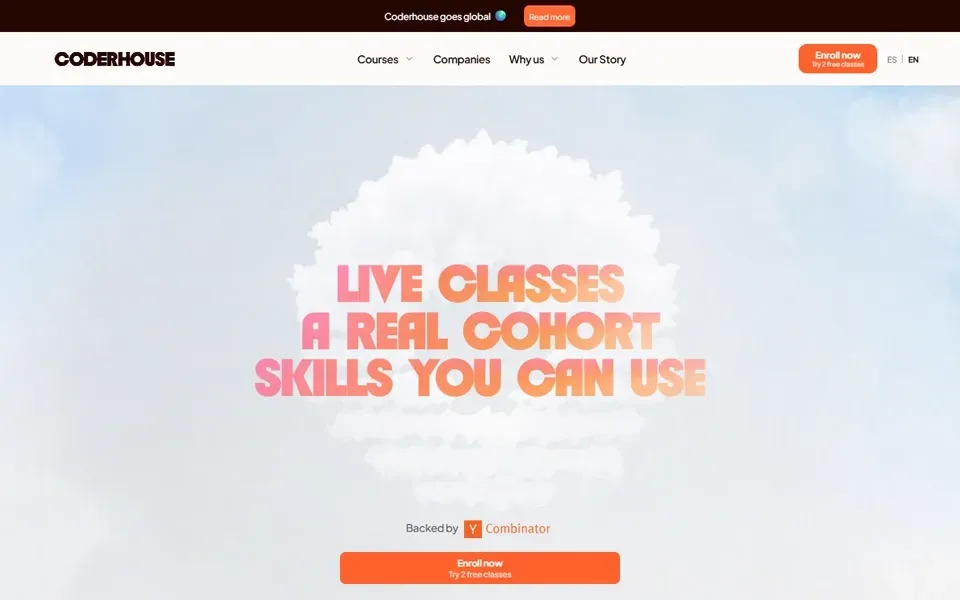 Coderhouse homepage