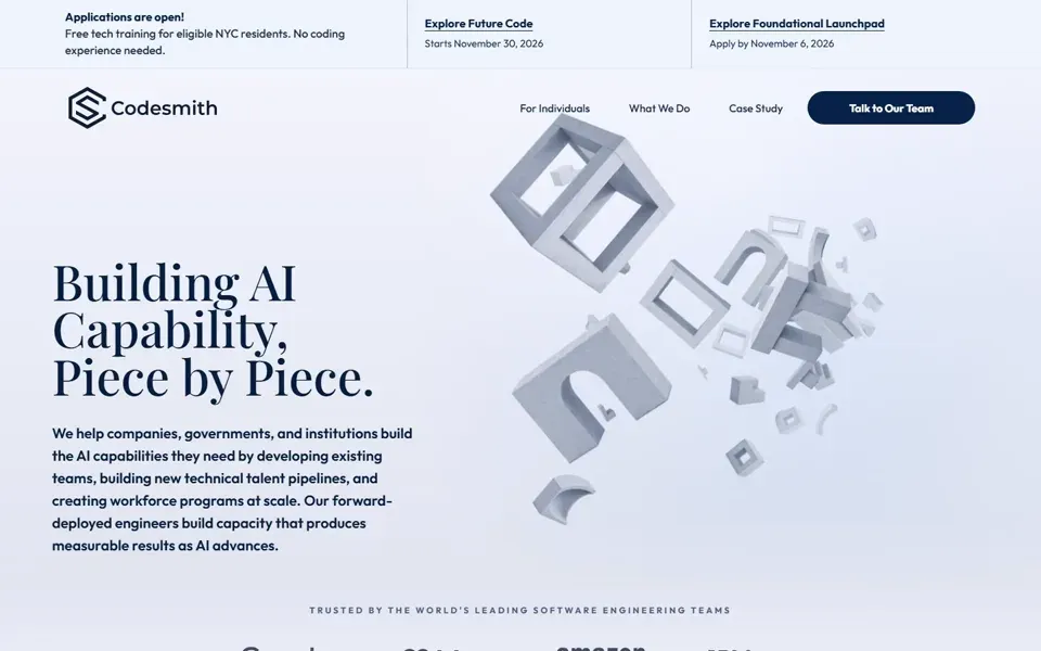 Codesmith homepage