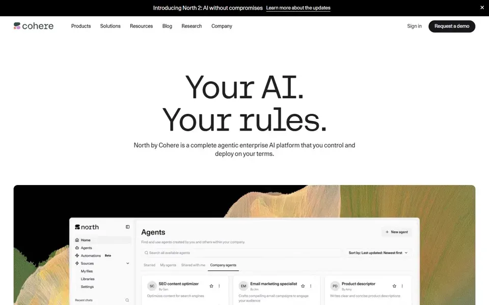 Cohere homepage