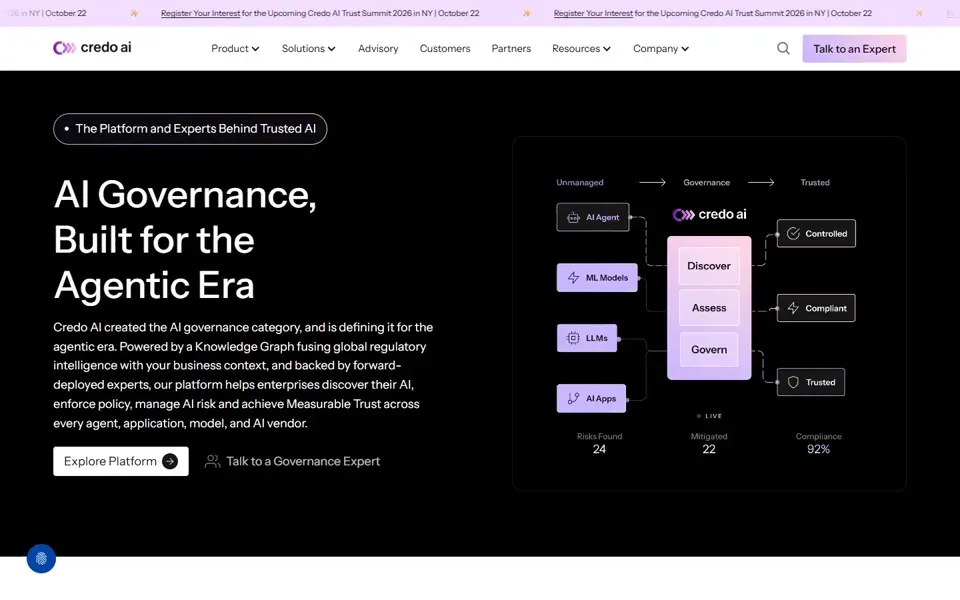 Credo AI homepage