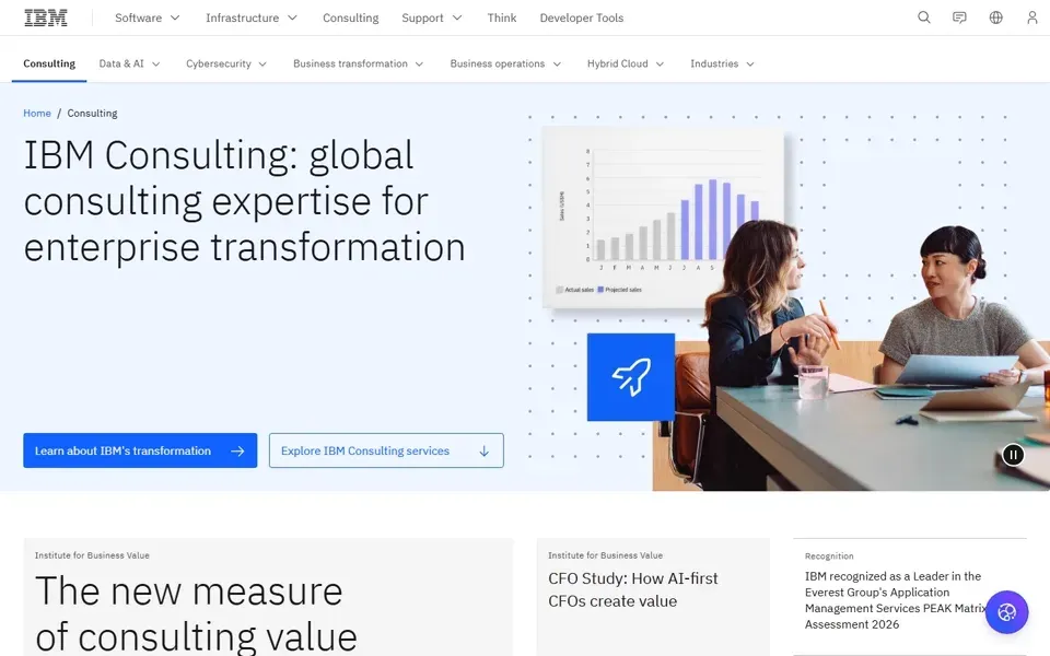 IBM Consulting homepage