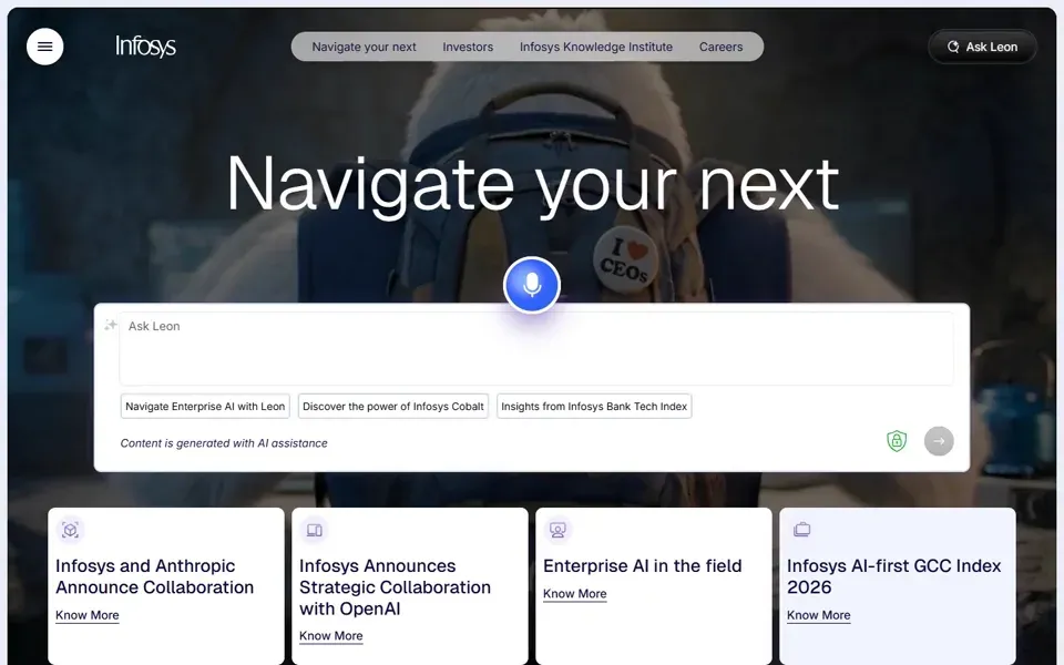 Infosys homepage