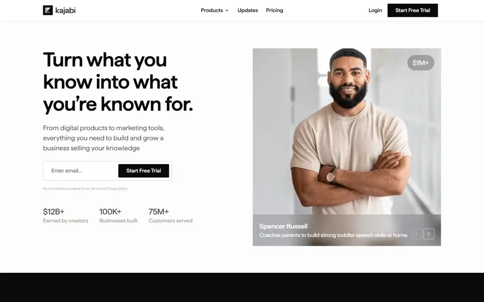 Kajabi homepage