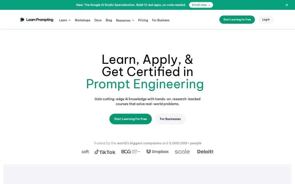 Learn Prompting homepage
