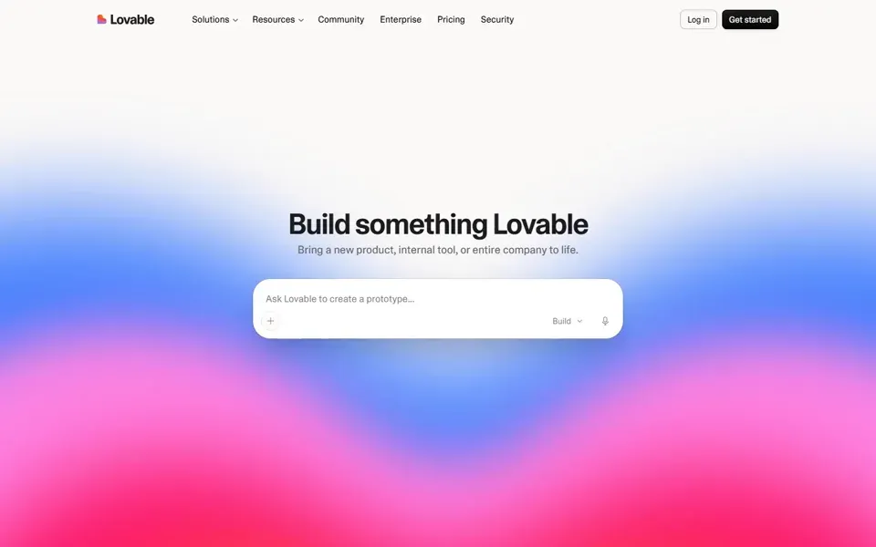 Lovable homepage