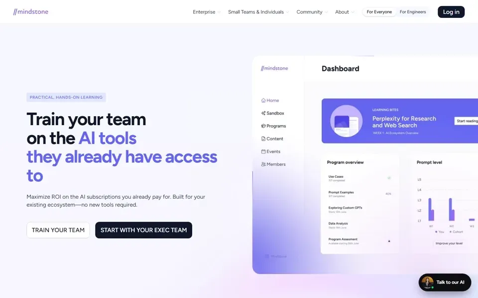 Mindstone homepage