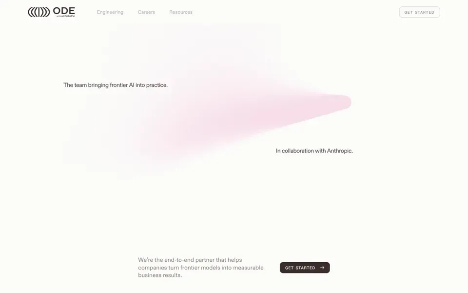 Ode homepage