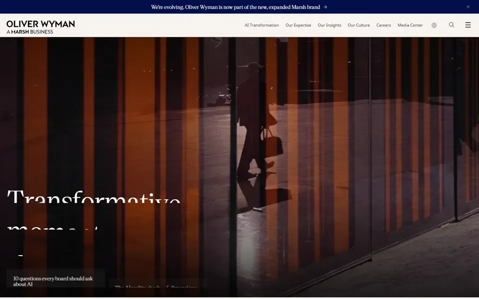 Oliver Wyman homepage