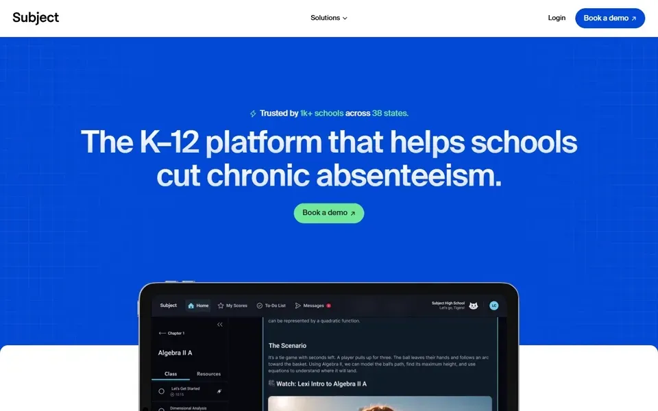 Subject homepage