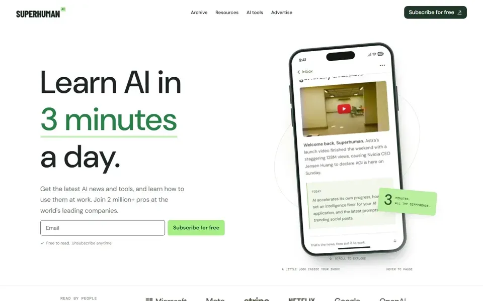 Superhuman AI homepage