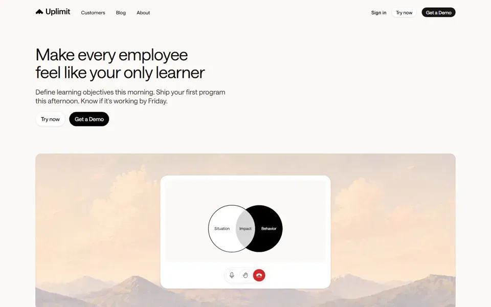 Uplimit homepage