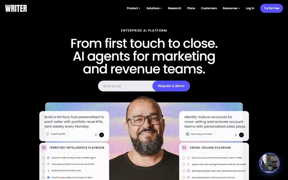 Writer homepage